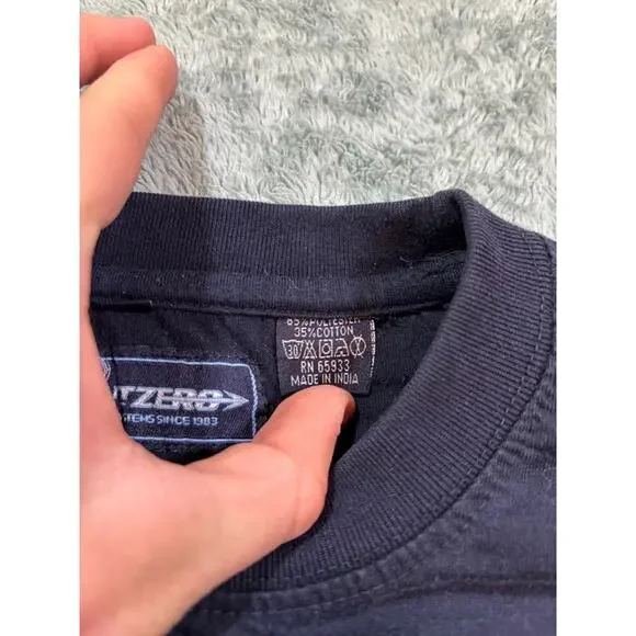 Point Zero Black Yellow Stripe T-Shirt Size US UK Medium - Picture 4 of 9